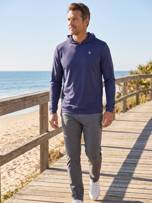 White Water Life Hillside Performance Hoodie in Navy, view 2