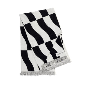Ruby Mint Hydra black and gray cotton beach towel, image 1 of 2