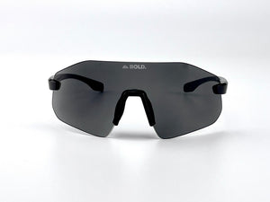 BOLD Emerald rimless photochromic sunglasses in black, view 2