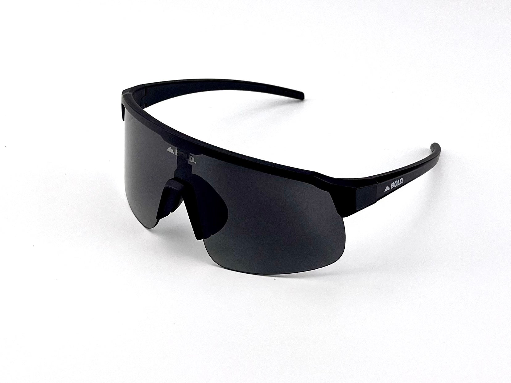 BOLD Zippy photochromic shield sunglasses in black, image 1 of 9
