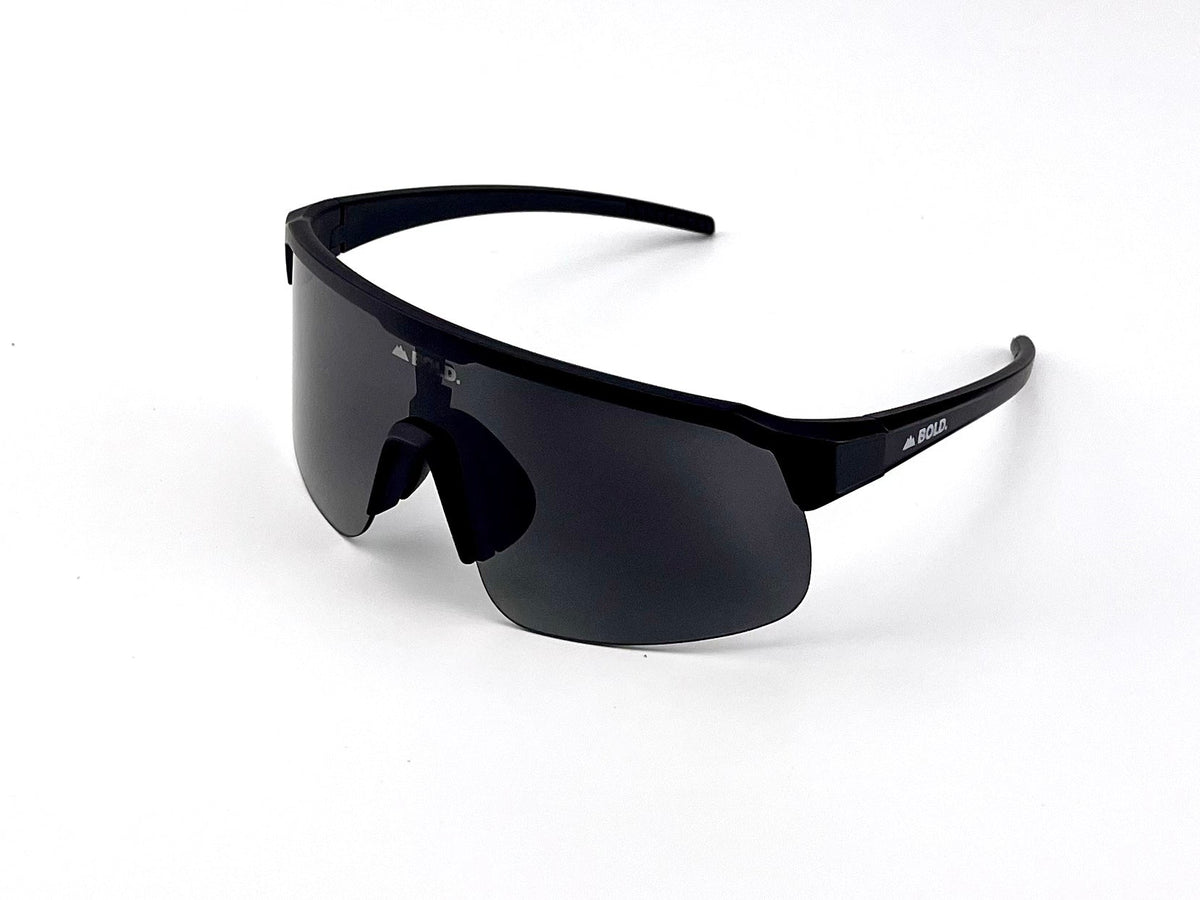 BOLD Zippy photochromic shield sunglasses in black, image 1 of 9