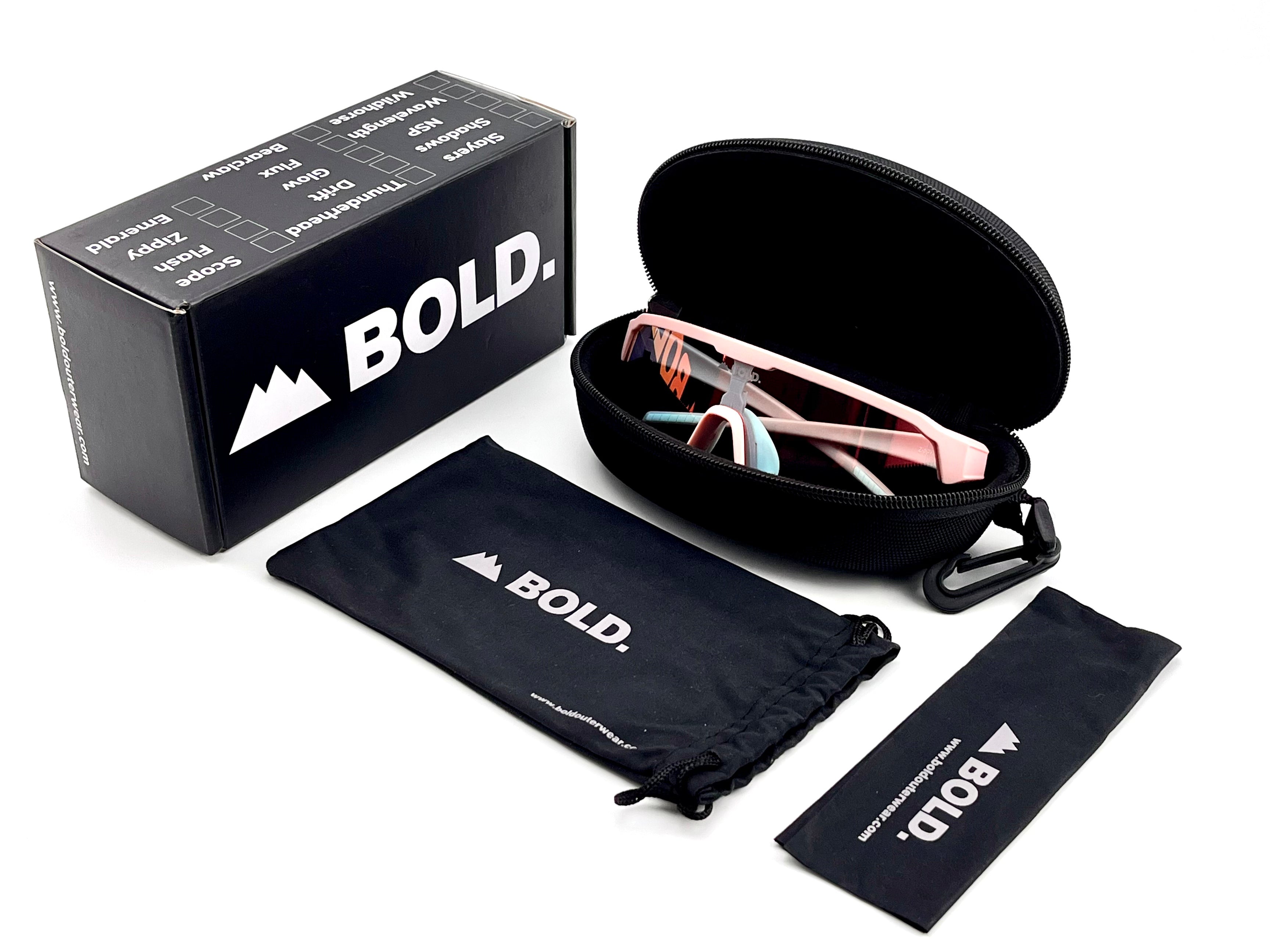 BOLD Zippy photochromic shield sunglasses, side view