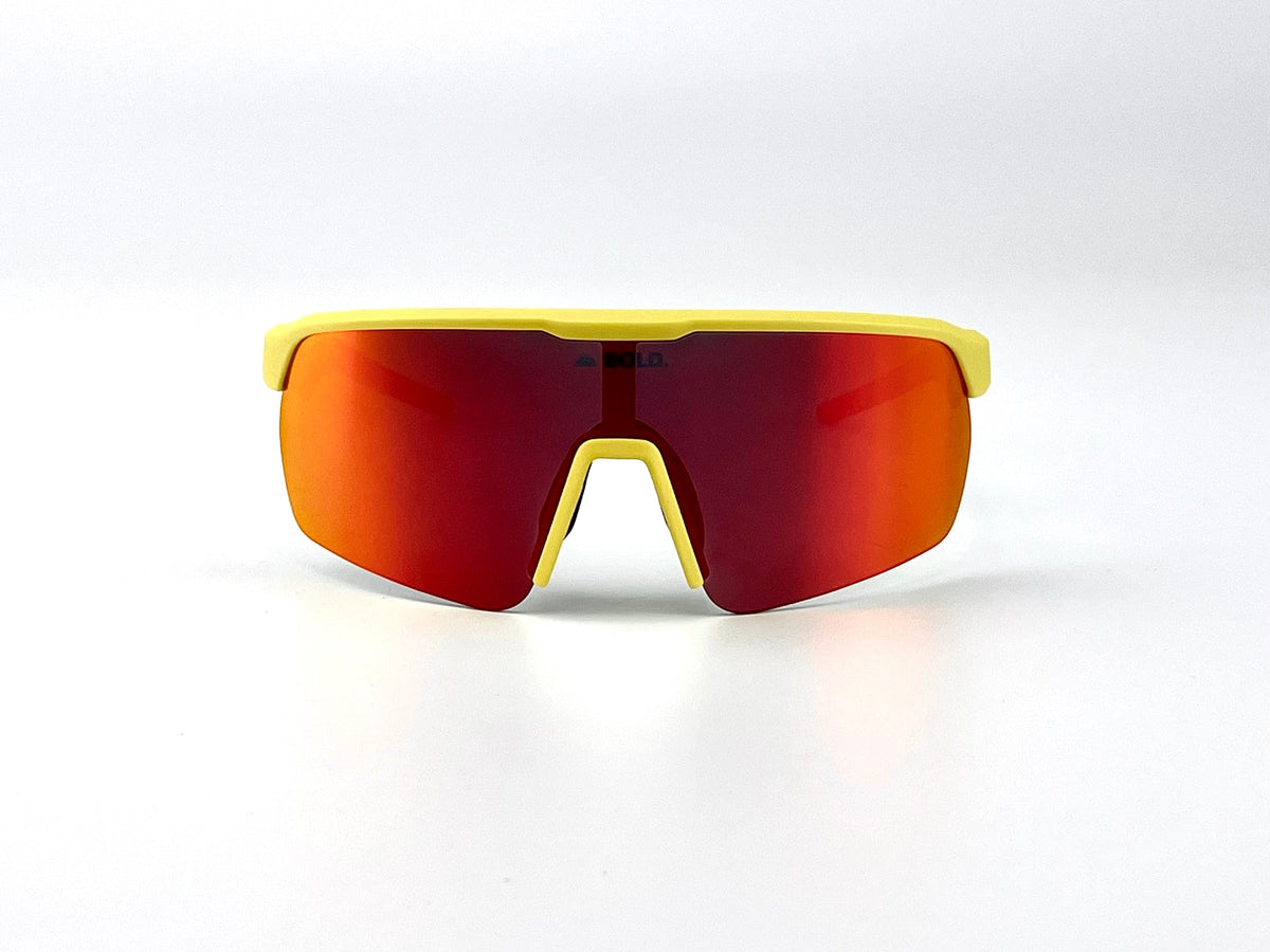 BOLD Flash photochromic sunglasses in blue and yellow, view 2