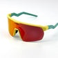 BOLD Flash photochromic sunglasses in blue and yellow, view 1