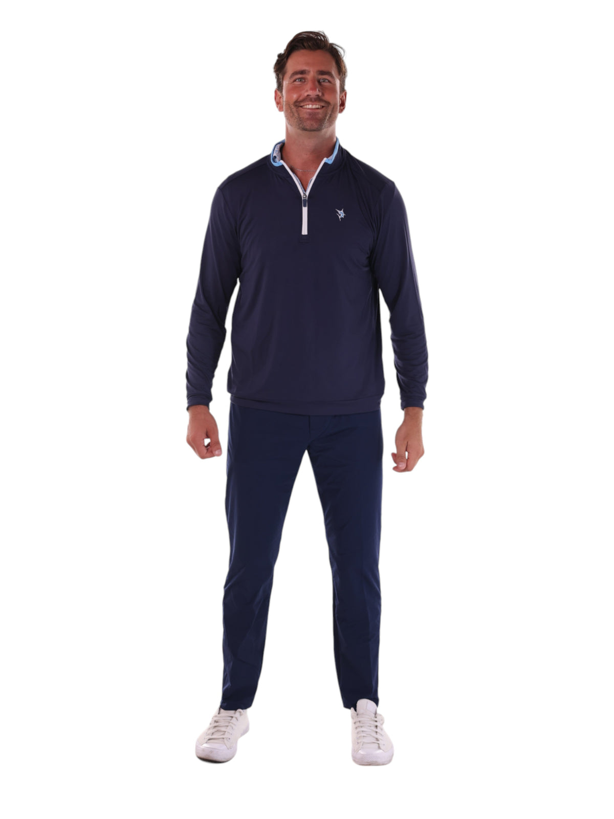 White Water Life Long Beach Quarter Zip in Navy, view 6