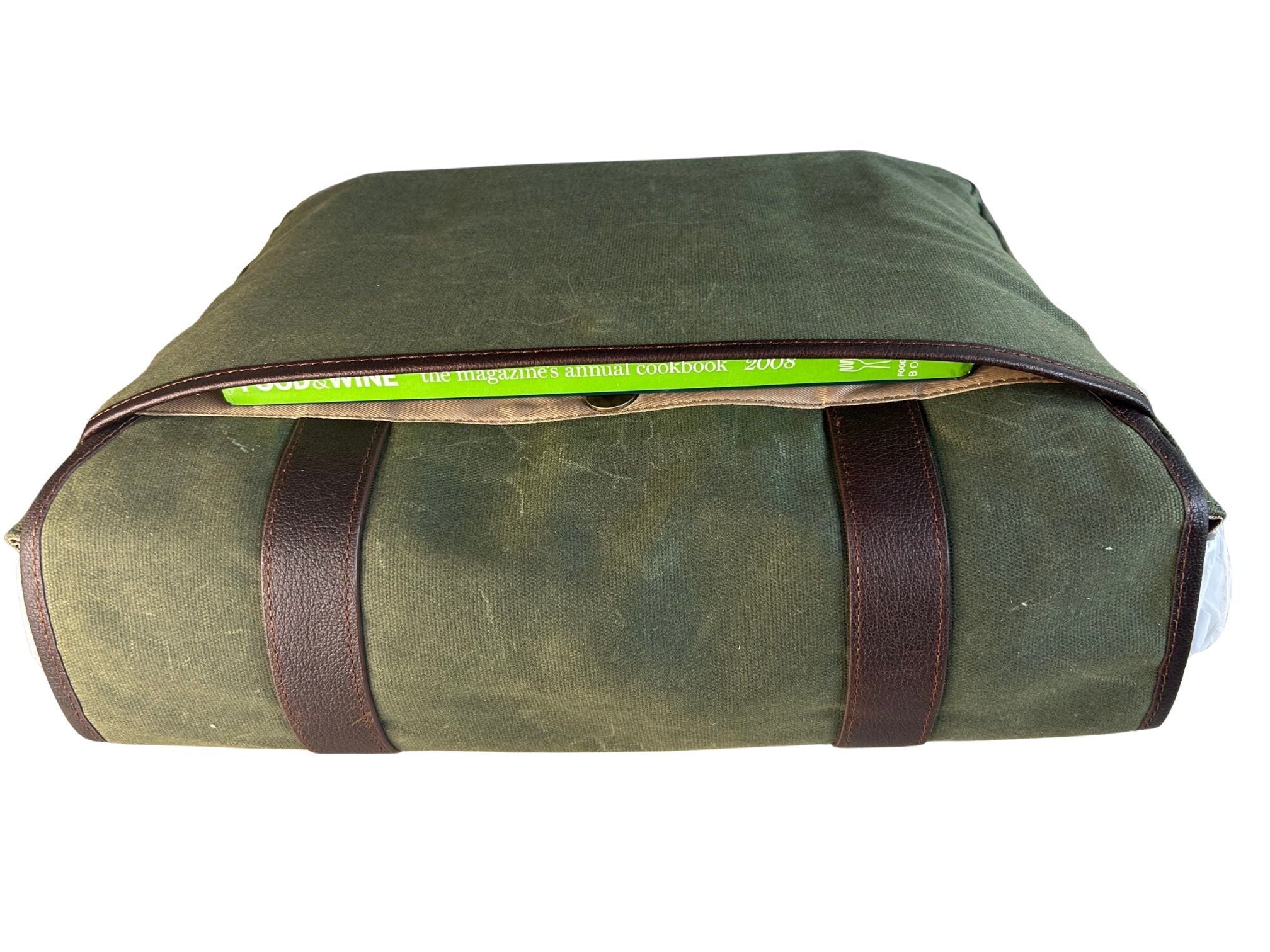 Miami Leathers Maxwell classic waxed canvas laptop messenger bag, image 6 of 10