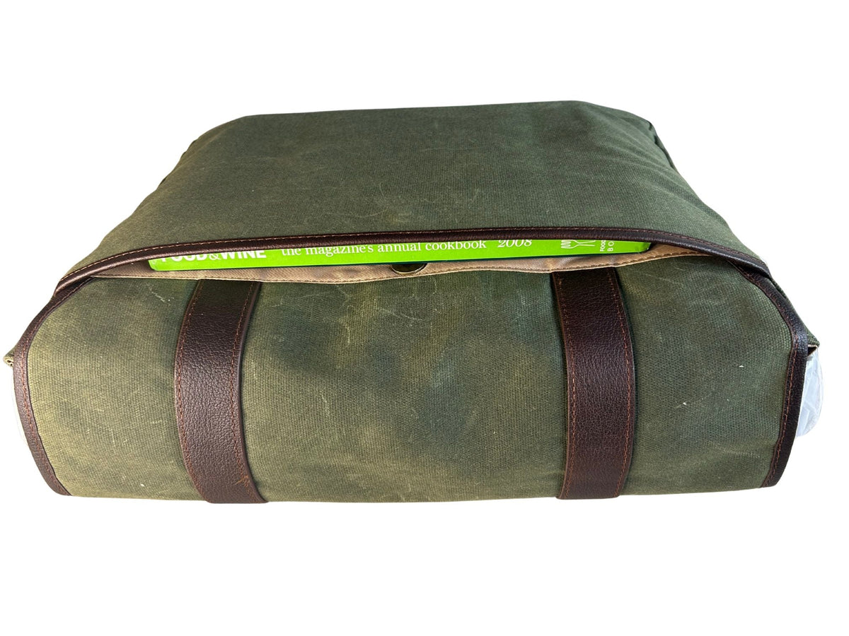 Miami Leathers Maxwell classic waxed canvas laptop messenger bag, image 6 of 10