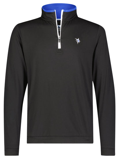 White Water Life Long Beach Quarter Zip in Black