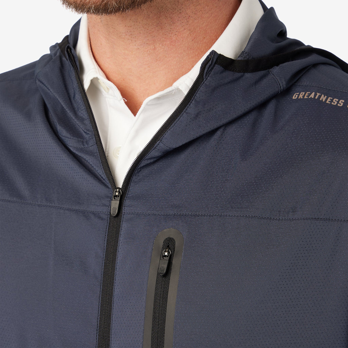 Greatness Wins Windbreaker Jacket in Navy, view 6