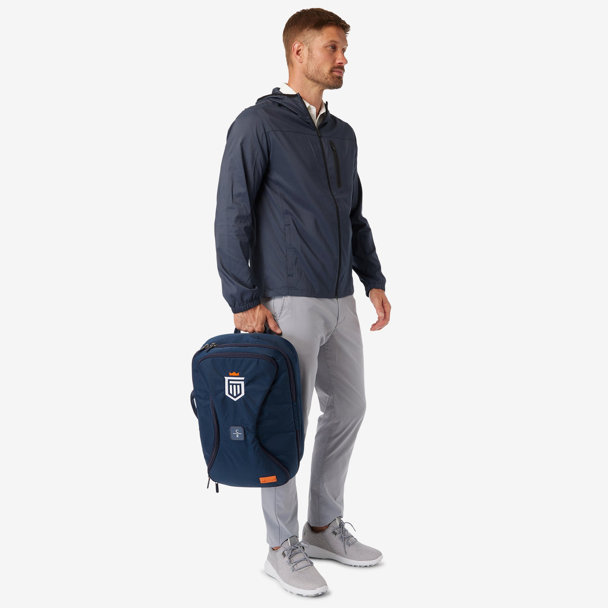 Greatness Wins Windbreaker Jacket in Navy, view 8