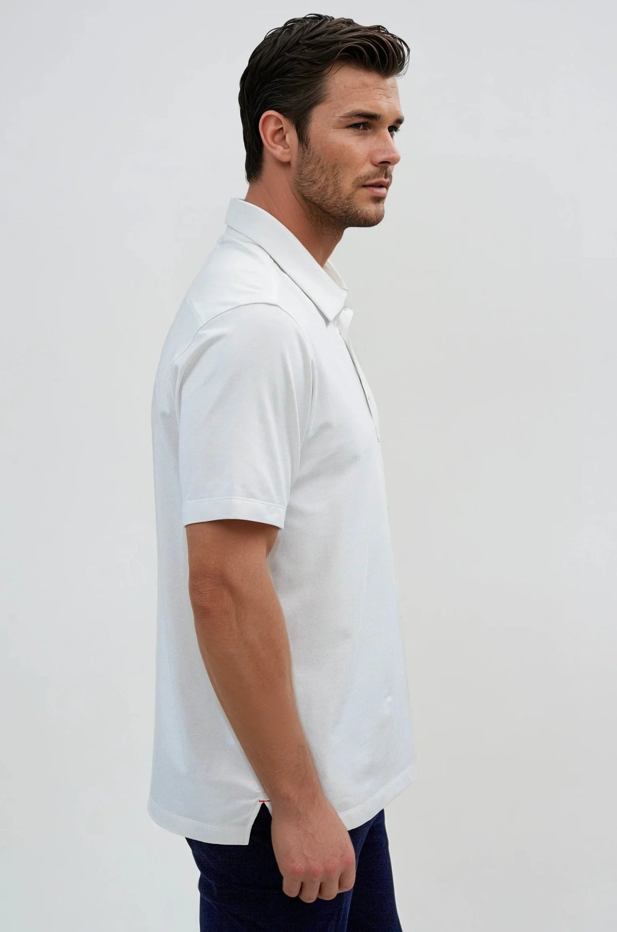 Buki CINQO men's tech polo white, image 3 of 5