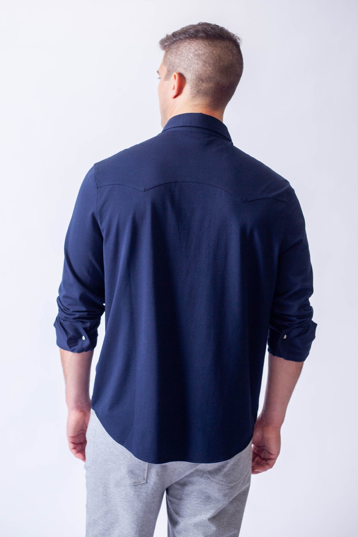 Buki CINQO Western Tech Shirt in Navy, view 6