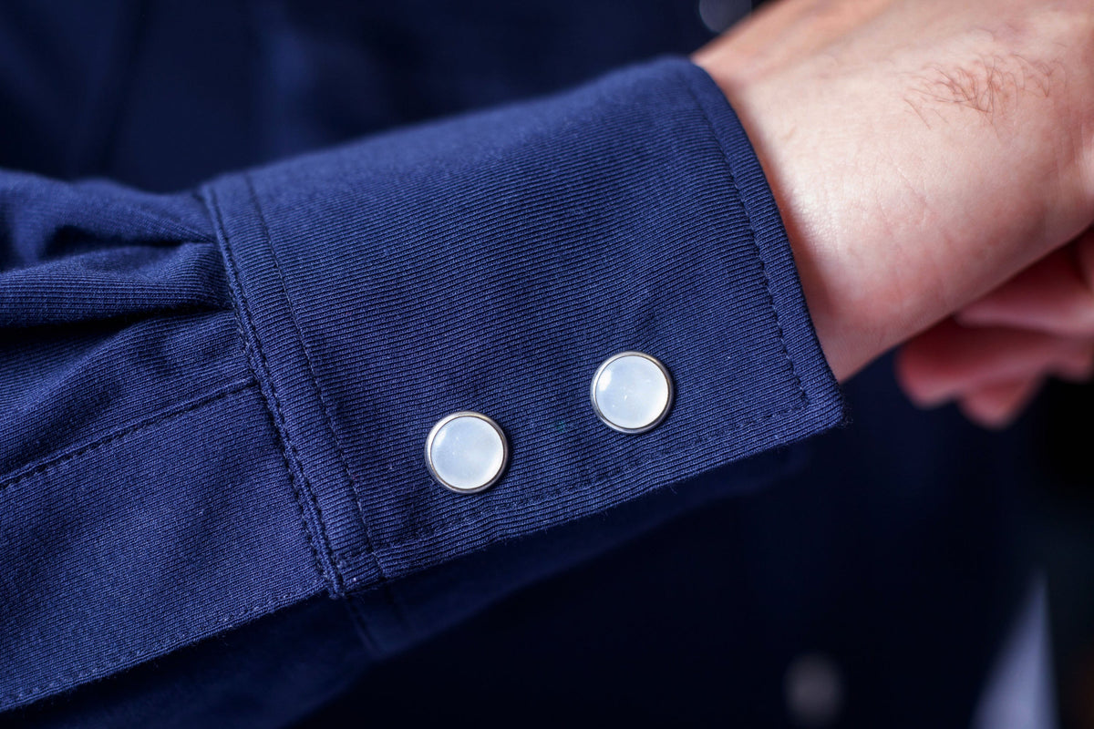 Buki CINQO Western Tech Shirt in Navy, view 4