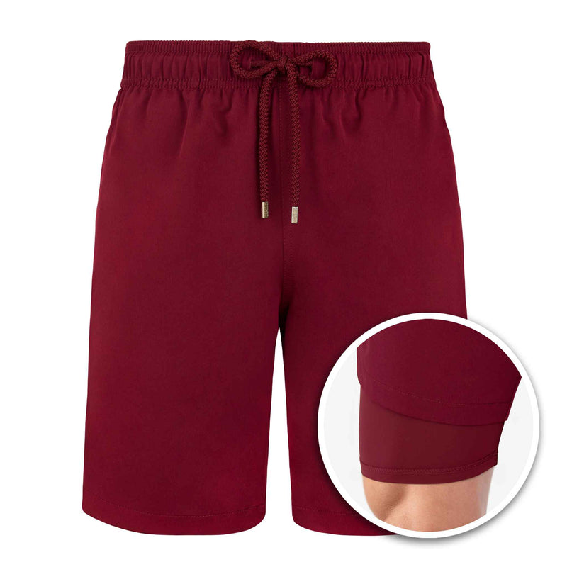 Maroon-swim-trunks