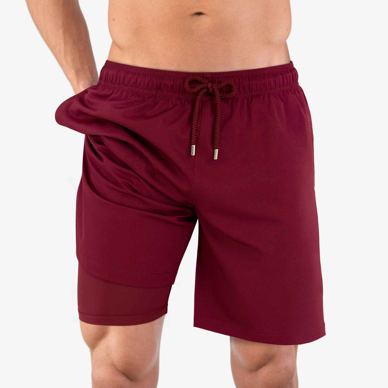 Maroon-swim-trunks