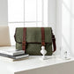 Miami Leathers Maxwell classic waxed canvas laptop messenger bag, detail