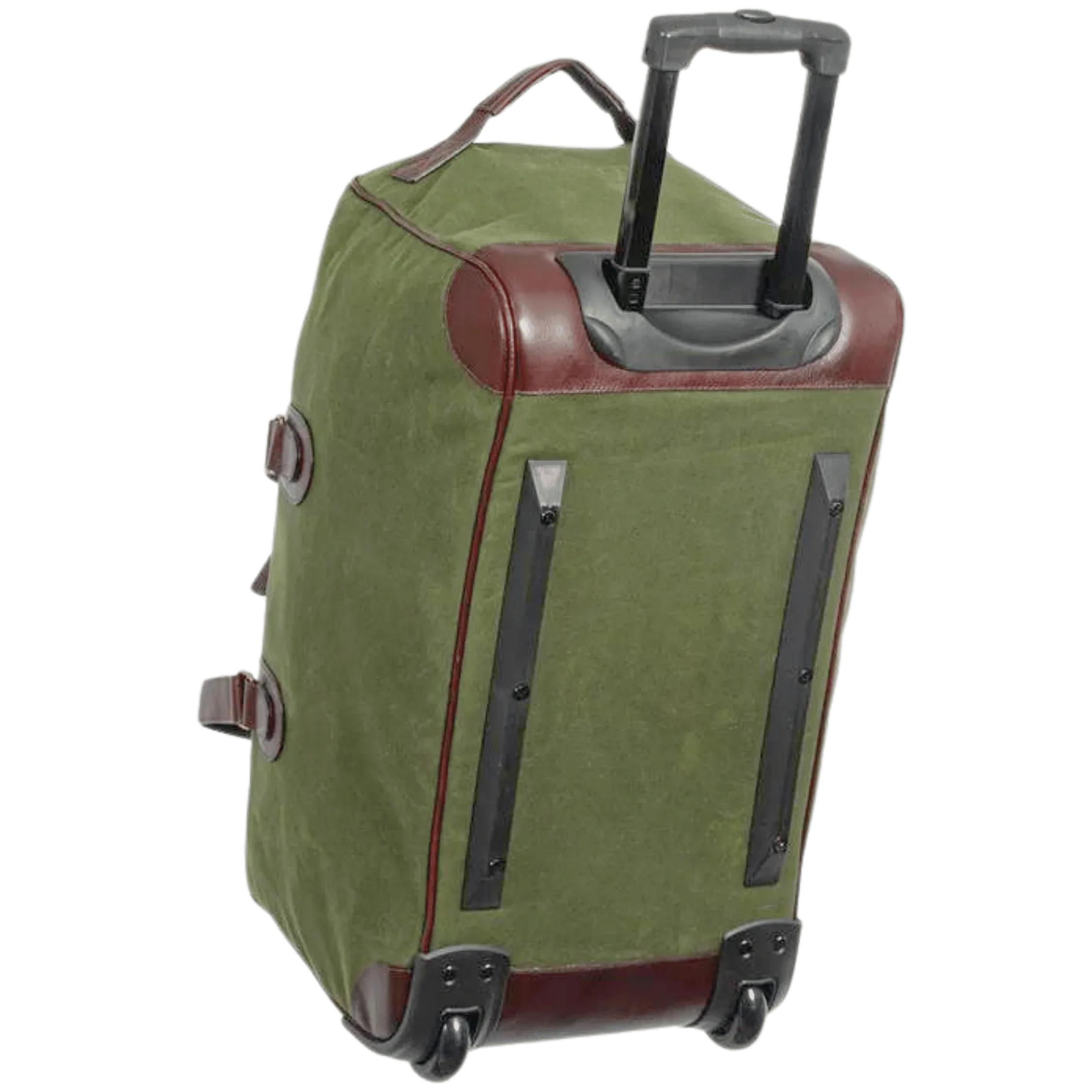 Miami Leathers Maxwell waxed canvas rolling duffel bag, image 3 of 10