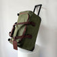 Miami Leathers Maxwell waxed canvas rolling duffel bag, detail