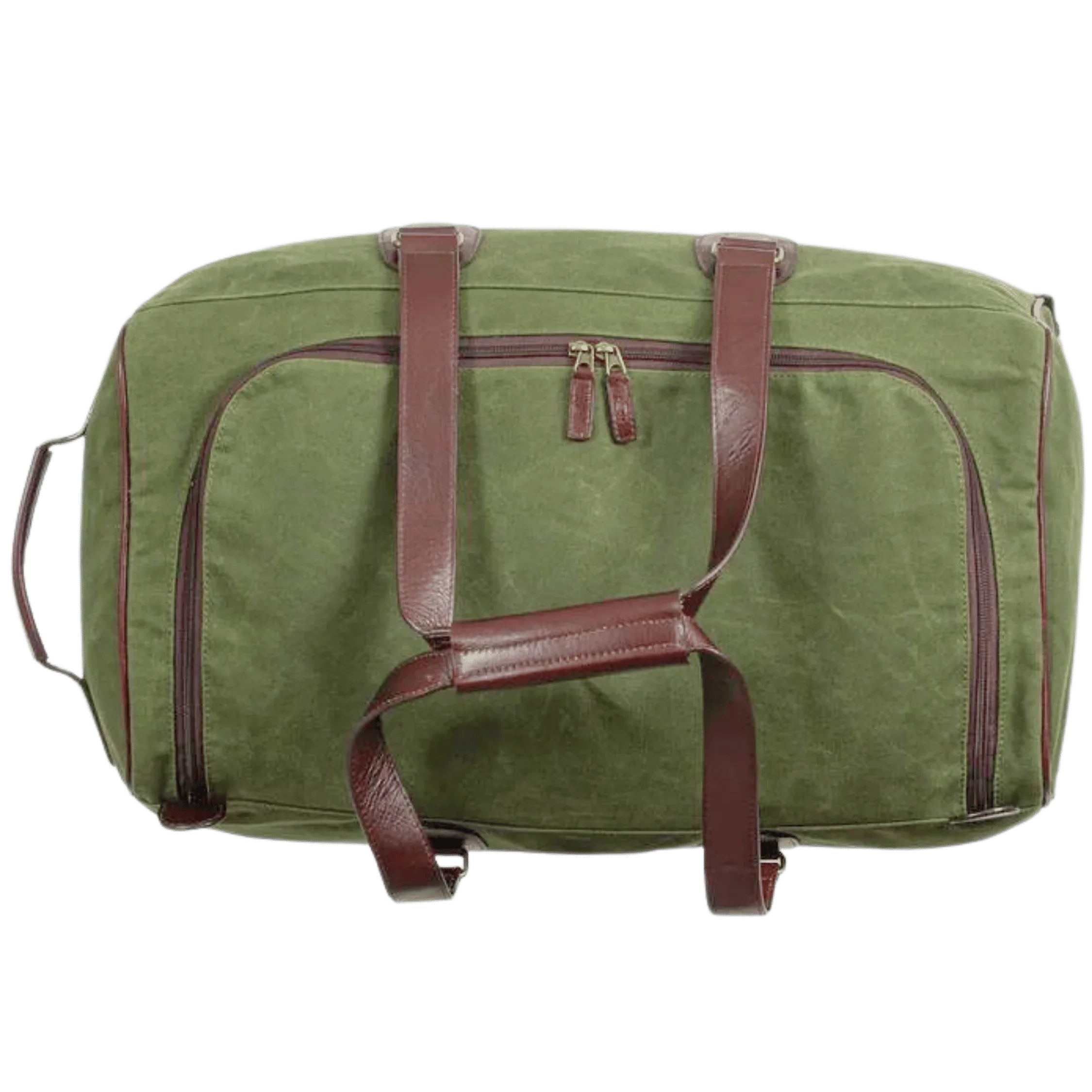 Miami Leathers Maxwell waxed canvas rolling duffel bag, image 8 of 10