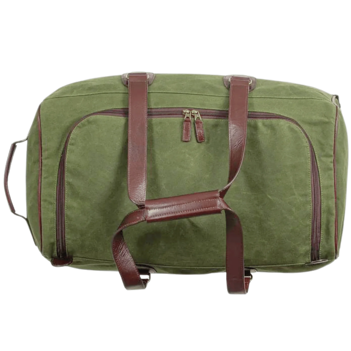 Miami Leathers Maxwell waxed canvas rolling duffel bag, image 8 of 10