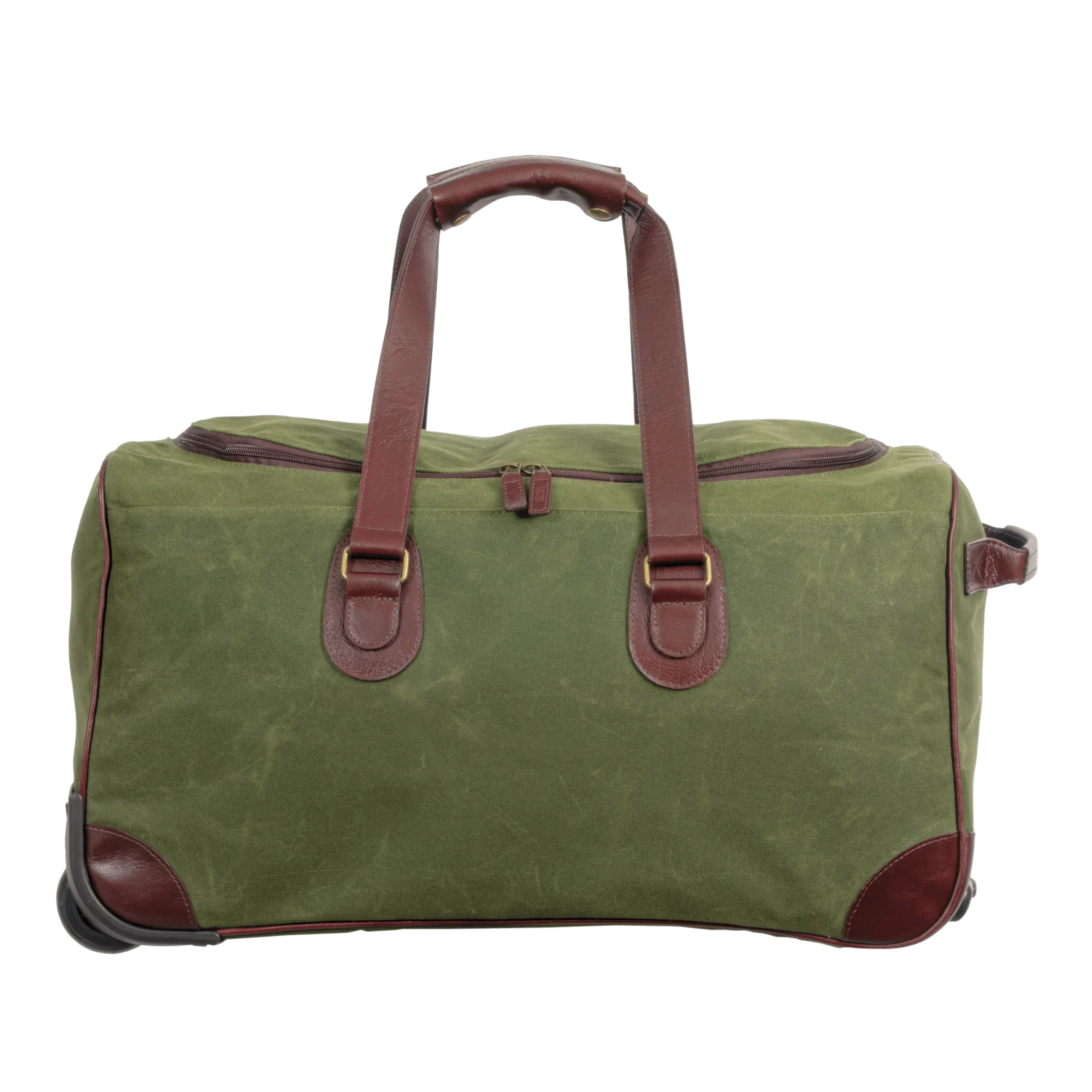 Miami Leathers Maxwell waxed canvas rolling duffel bag, image 6 of 10