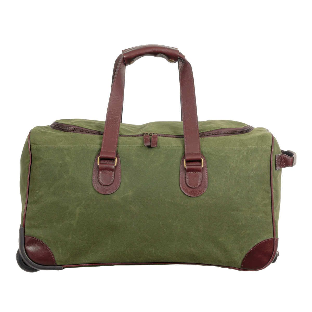 Miami Leathers Maxwell waxed canvas rolling duffel bag, image 6 of 10