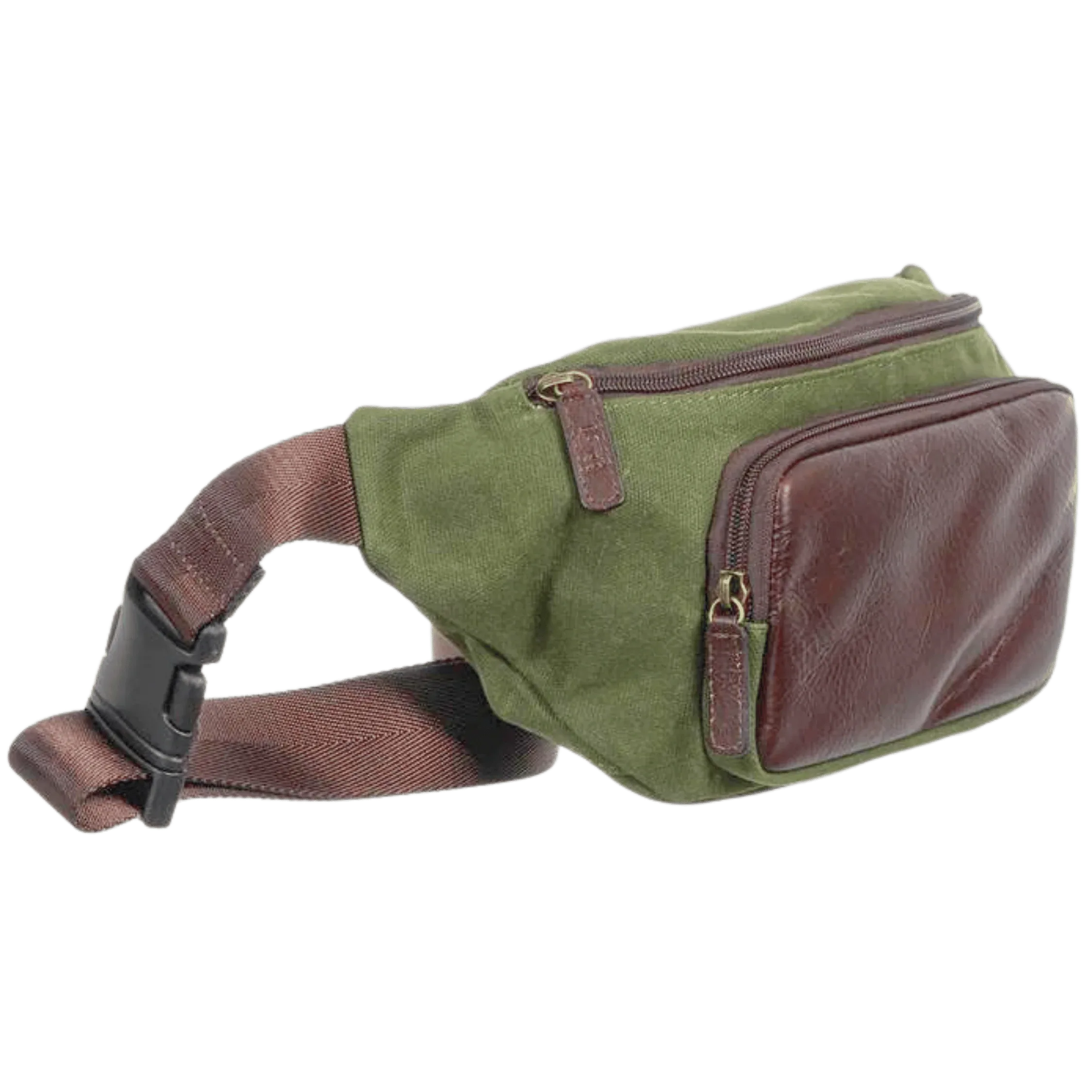 Miami Leathers Maxwell waxed canvas waist pack sling, image 1 of 6