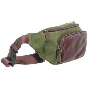 Miami Leathers Maxwell waxed canvas waist pack sling, image 1 of 6