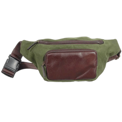 Miami Leathers Maxwell waxed canvas waist pack sling, image 3 of 6