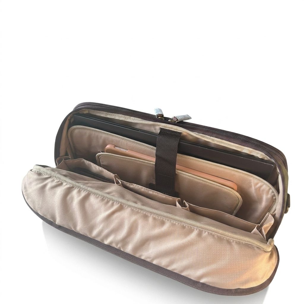 Miami Leathers Maxwell structured waxed canvas laptop messenger bag, image 6 of 10