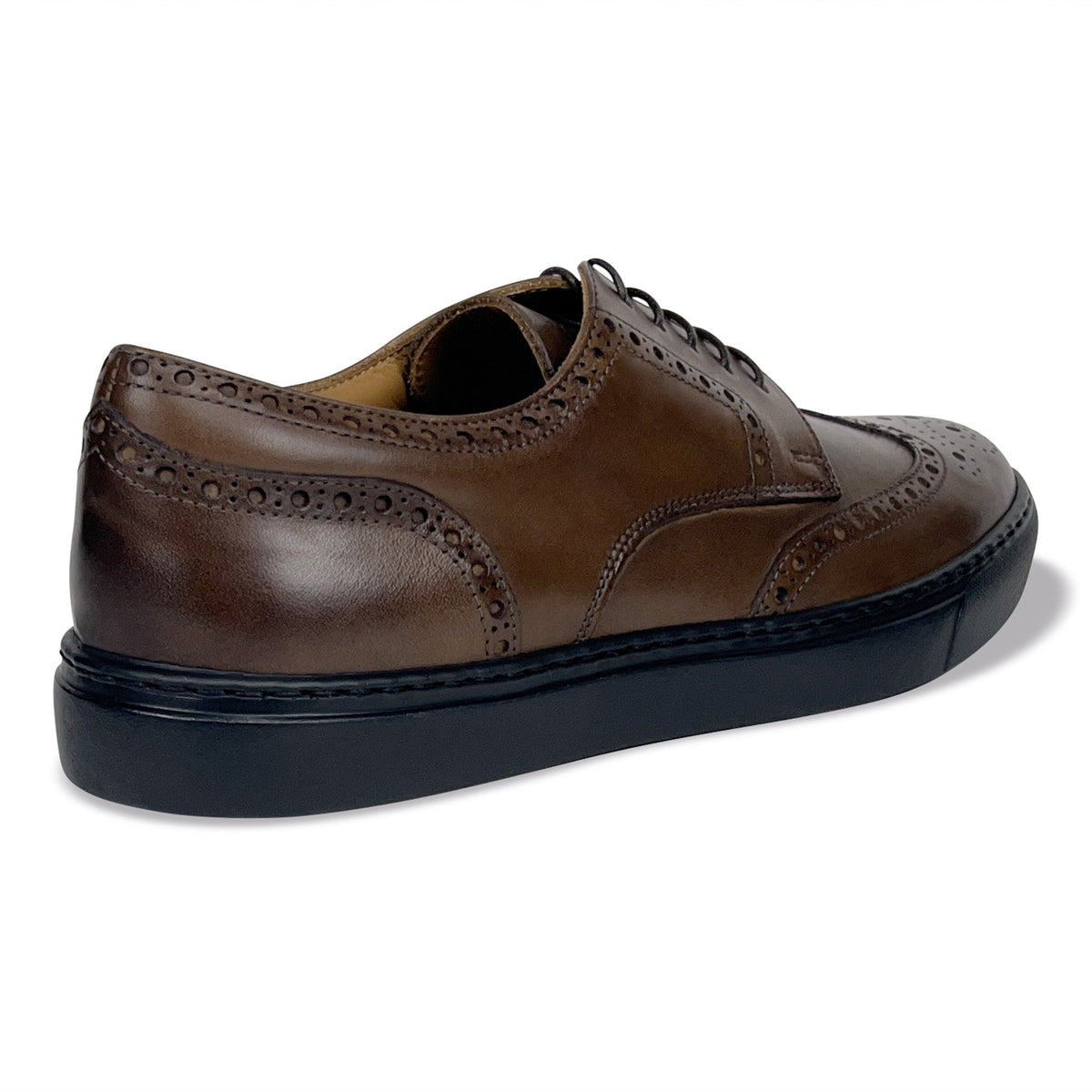 MOCALMO Men's Don Giovanni Wingtip Sneaker in Brown, view 6