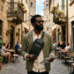 Black Full-Grain Leather Sling Bag for Men