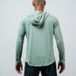 Varlo Men's Terra Recovery Element Hoodie Shirt in Low Light Olive, view 6