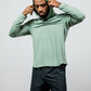 Varlo Men's Terra Recovery Element Hoodie Shirt in Low Light Olive, view 5