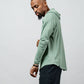Varlo Men's Terra Recovery Element Hoodie Shirt in Low Light Olive, view 13