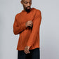 Varlo Men's Terra Recovery Element Hoodie Shirt in Sunfire Clay, view 14