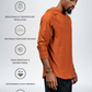 Varlo Men's Terra Recovery Element Hoodie Shirt in Sunfire Clay, view 2