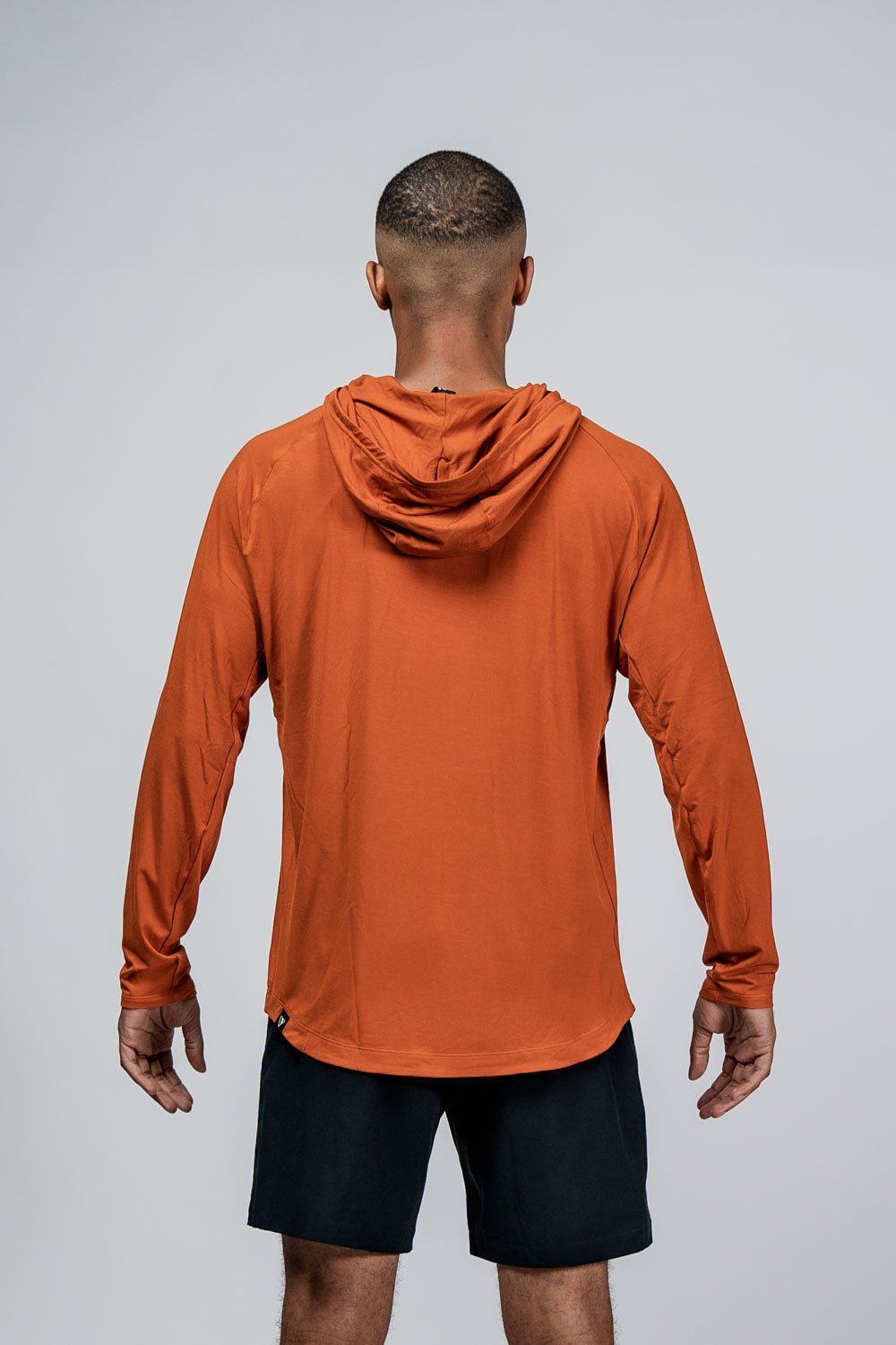 Varlo Men's Terra Recovery Element Hoodie Shirt in Sunfire Clay, view 15