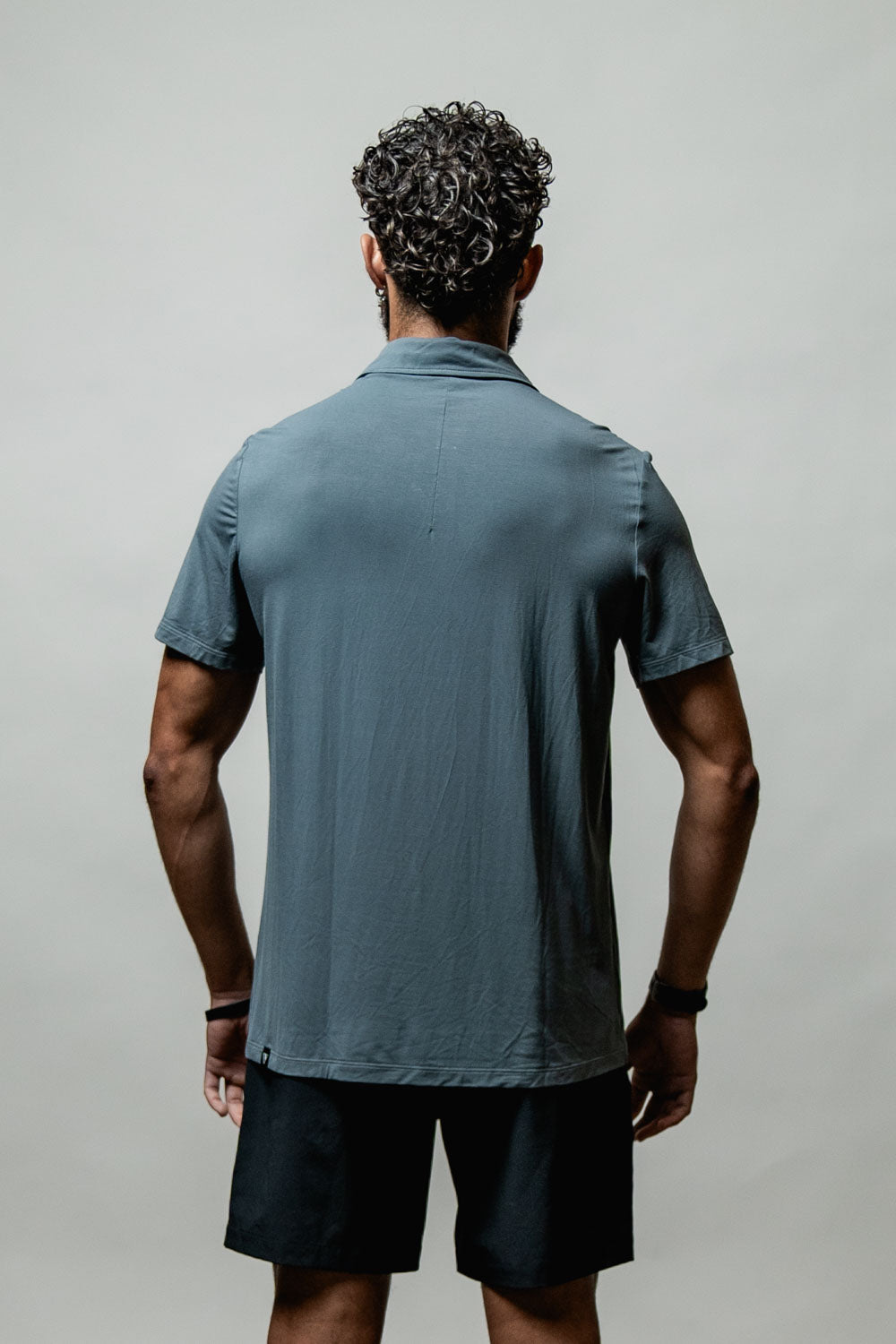 Varlo Men's Terra Recovery Polo in Ash Gray, view 6