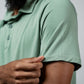 Varlo Men's Terra Recovery Polo in Low Light Olive, view 12