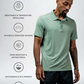 Varlo Men's Terra Recovery Polo in Low Light Olive, view 2
