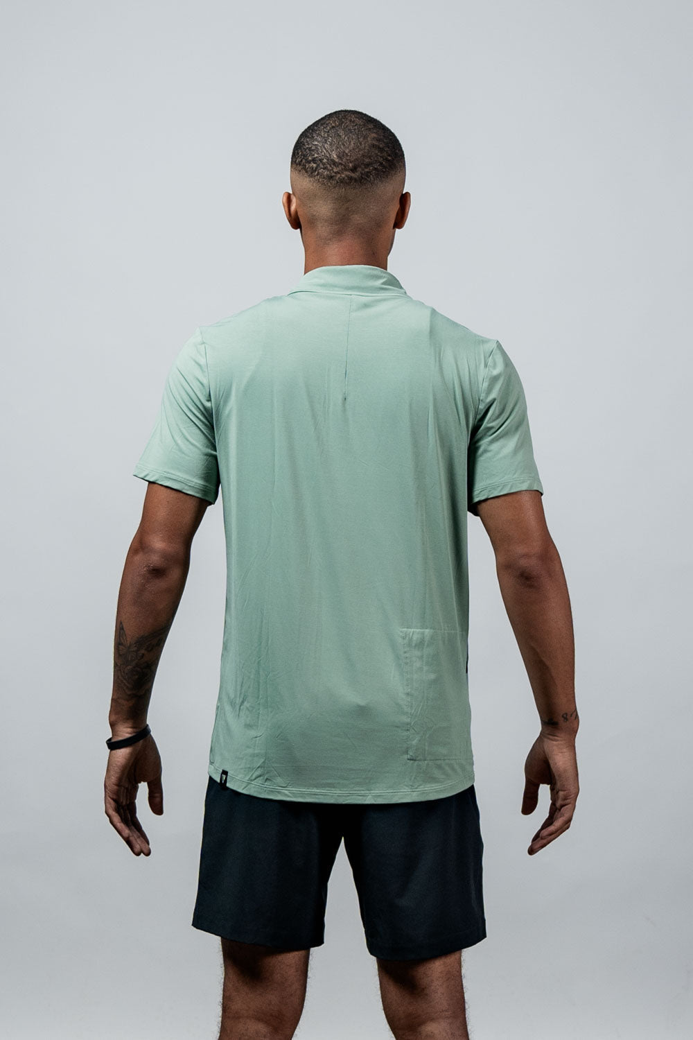 Varlo Men's Terra Recovery Polo in Low Light Olive, view 5