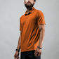 Varlo Men's Terra Recovery Polo in Sunfire Clay, view 5