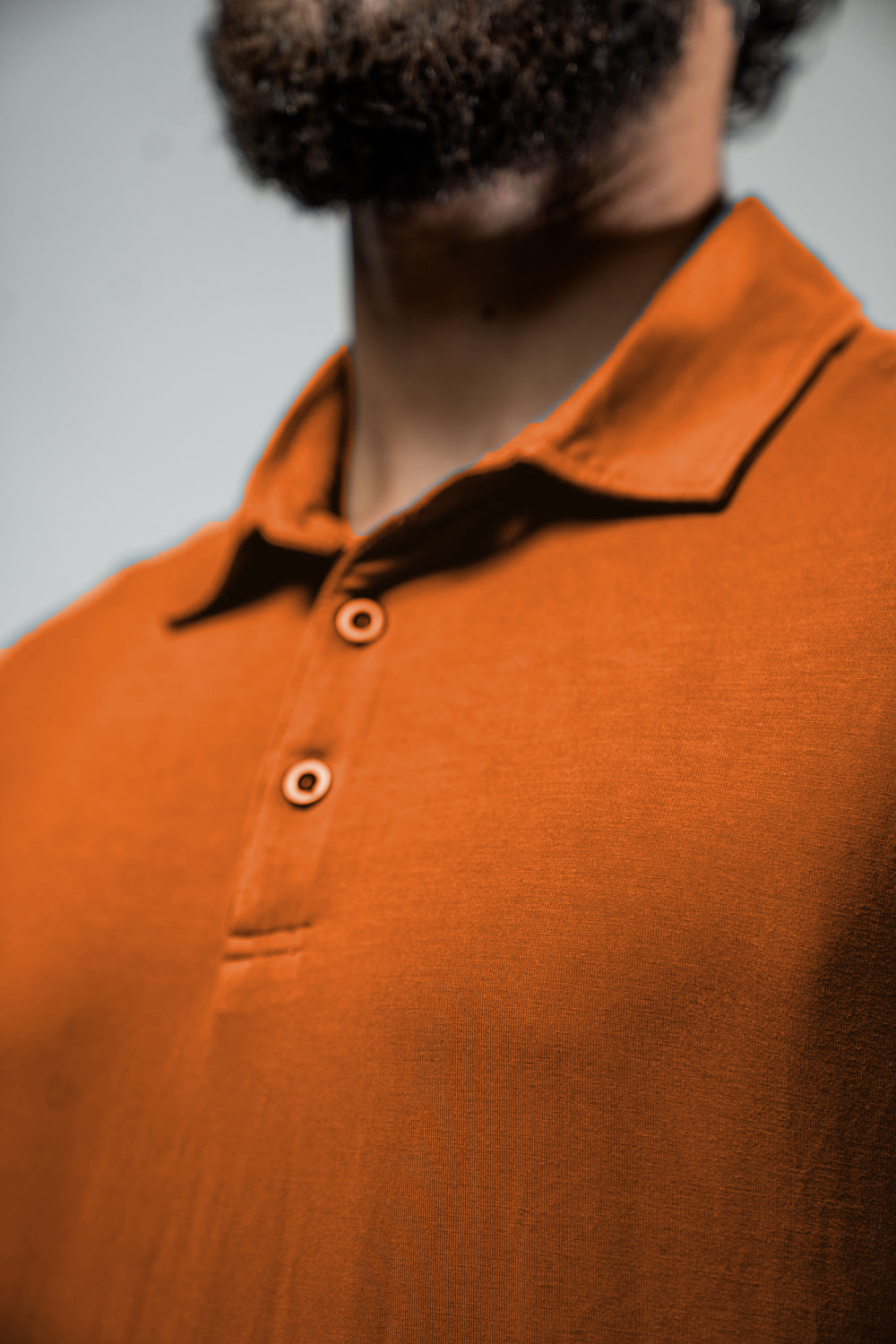 Varlo Men's Terra Recovery Polo in Sunfire Clay, view 7