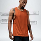 Varlo Men's Terra Recovery Tank in Sunfire Clay, view 3