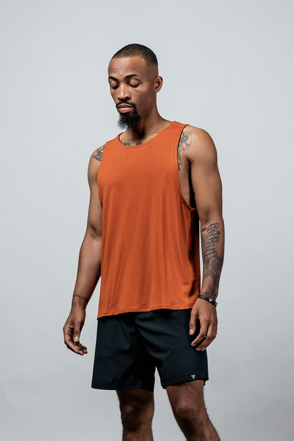 Varlo Men's Terra Recovery Tank in Sunfire Clay, view 5