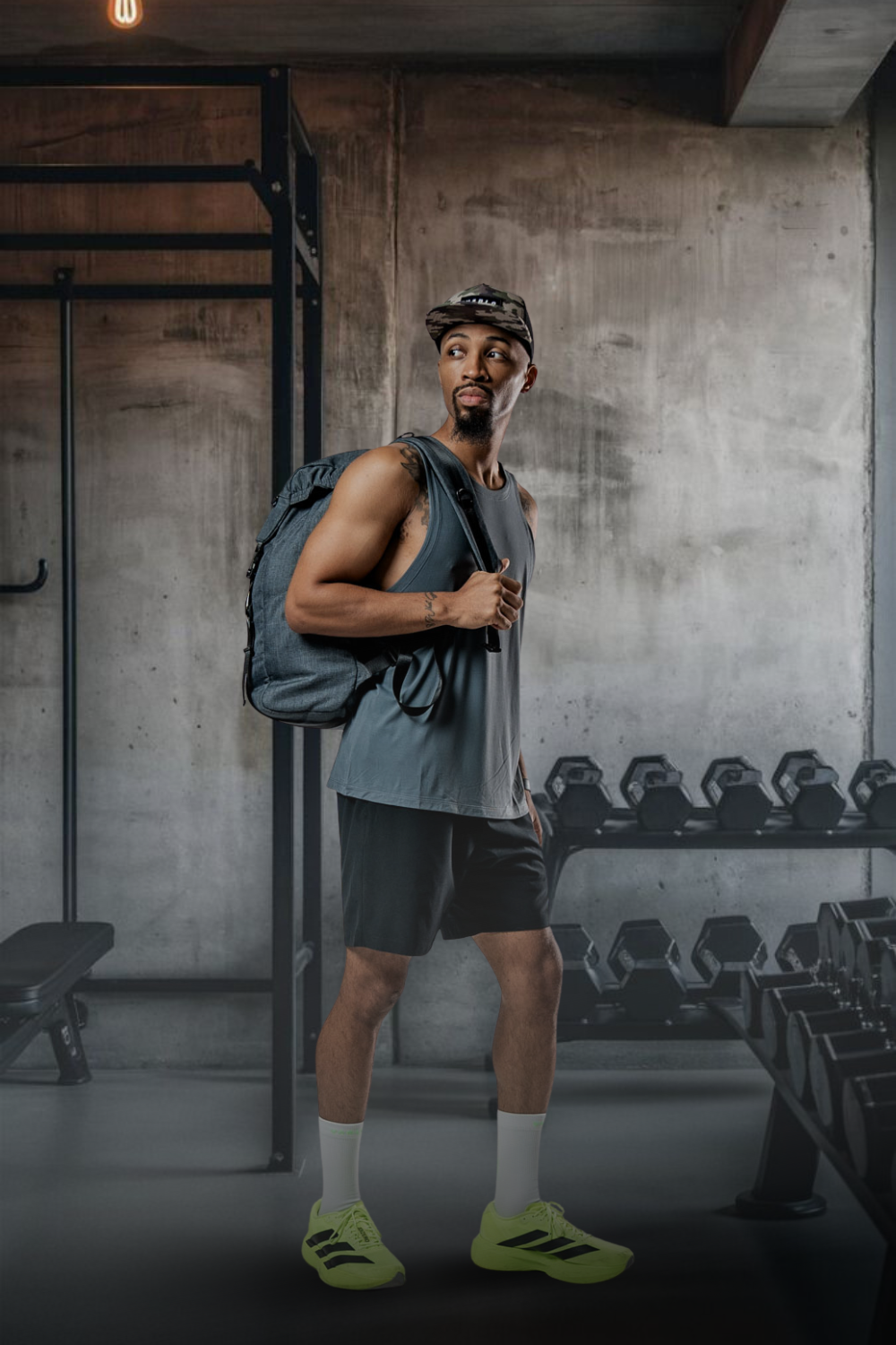Varlo Men's Terra Recovery Tank in Ash Gray, view 11