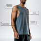 Varlo Men's Terra Recovery Tank in Ash Gray, view 3