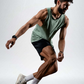 Varlo Men's Terra Recovery Tank in Low Light Olive, view 10