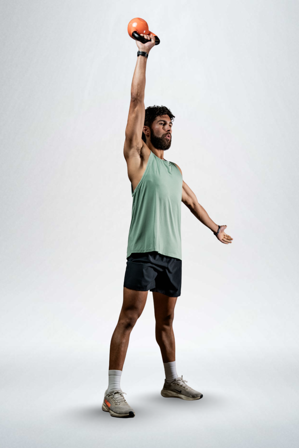 Varlo Men's Terra Recovery Tank in Low Light Olive, view 15